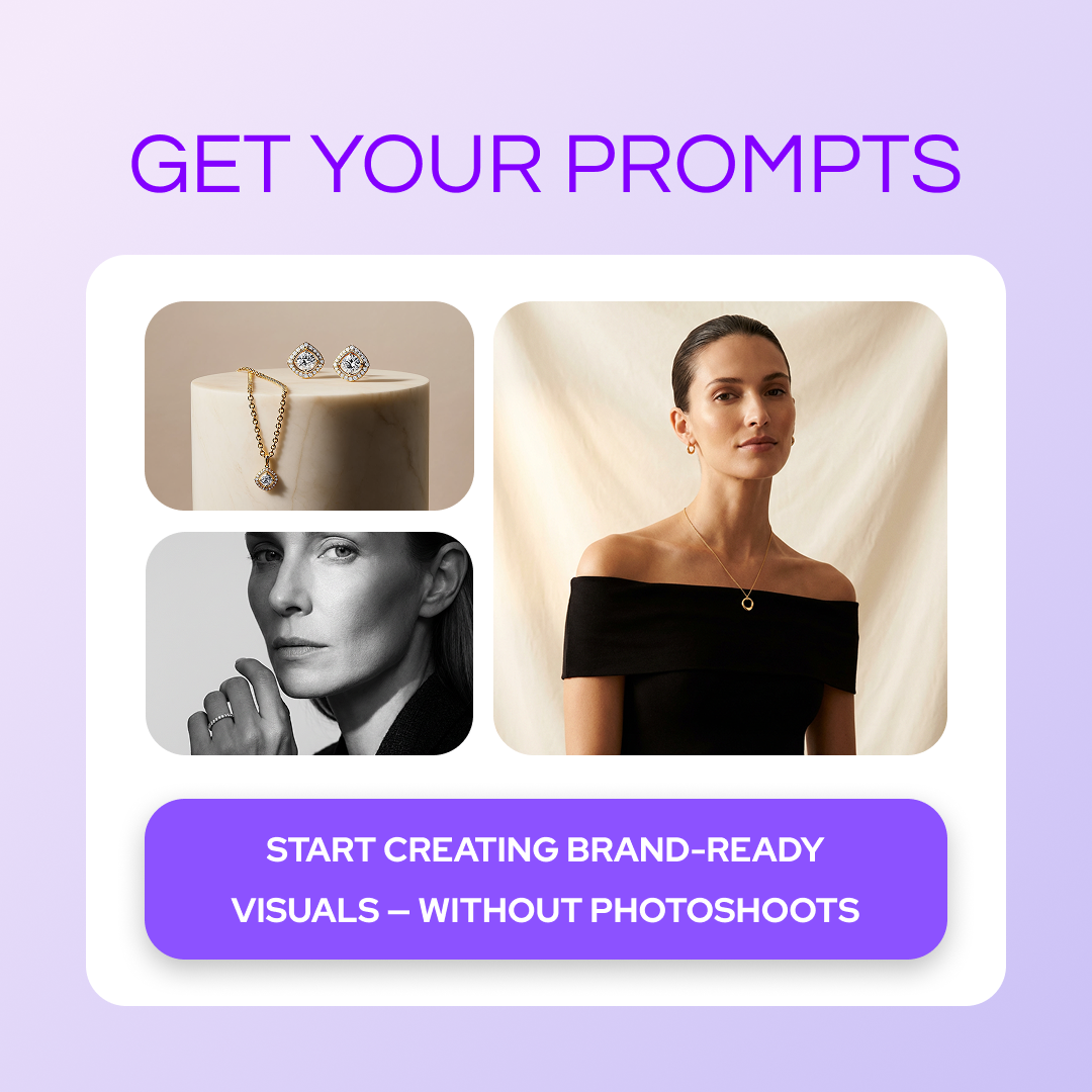 Jewelry Photo & Motion Pack — 40 Prompts + AI Guide
