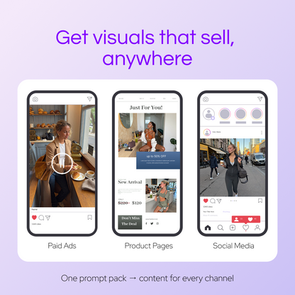 iPhone-Style AI Content — 120 Photo & Video Prompts for Your Products