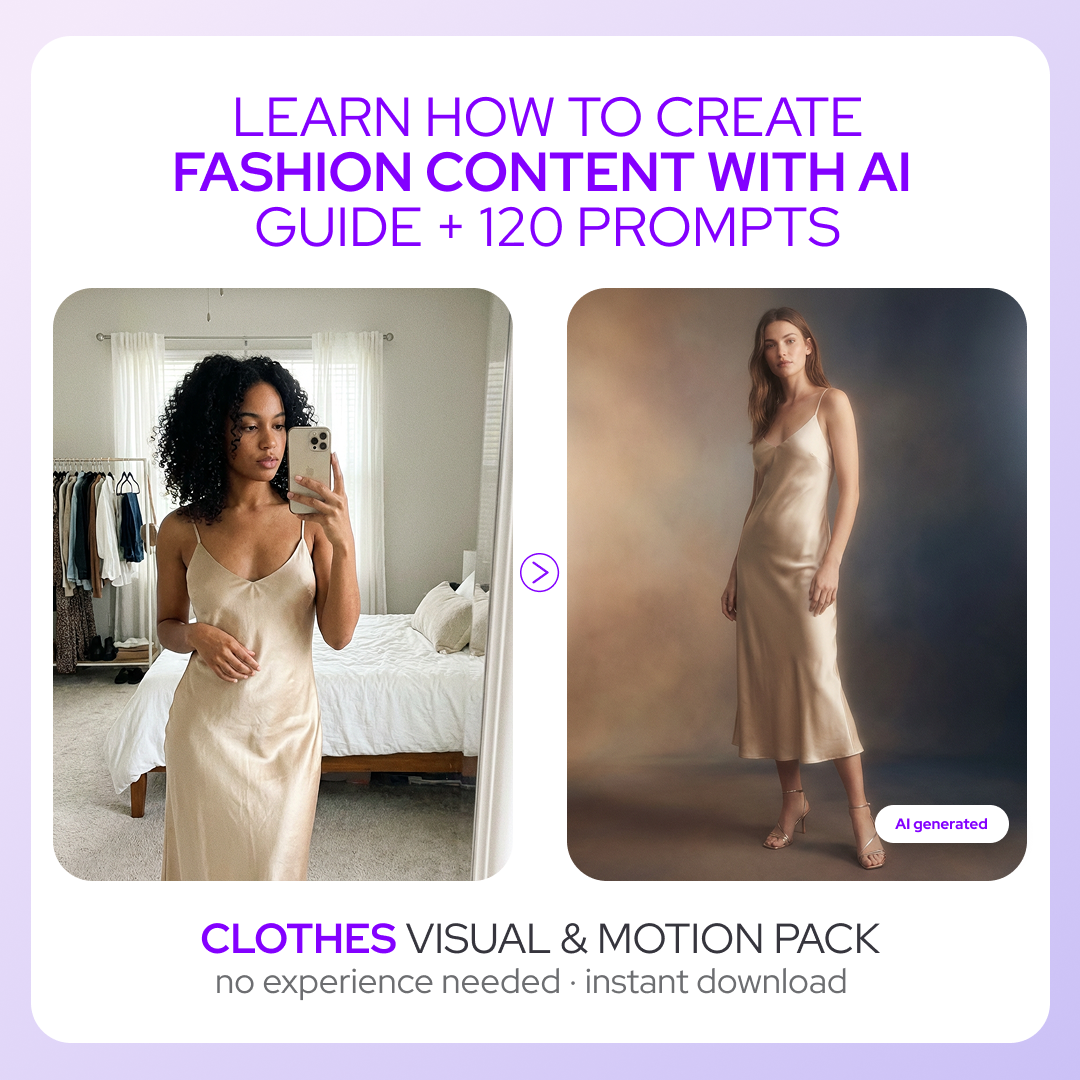 Fashion Without Photoshoots — 120 Prompts + AI Guide