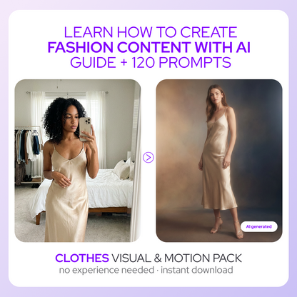Fashion Without Photoshoots — 120 Prompts + AI Guide