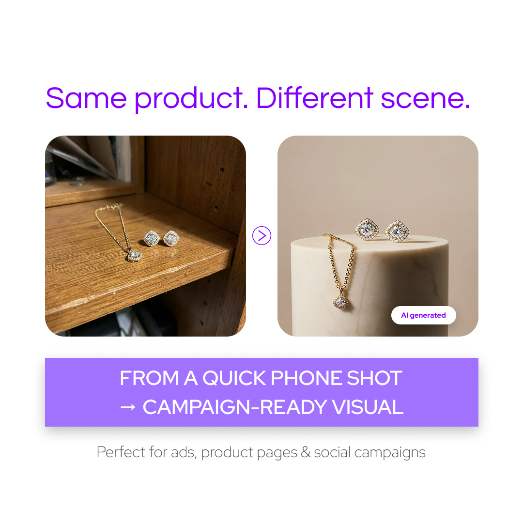 Jewelry Photo & Motion Pack — 40 Prompts + AI Guide
