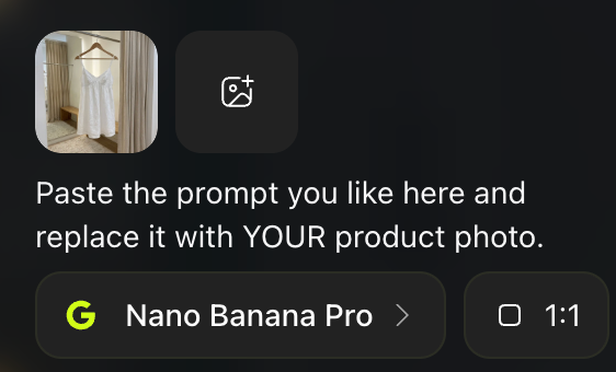Plug-and-play prompts for your product photos