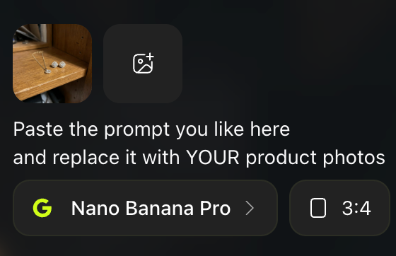 Plug-and-play prompts for your product photos